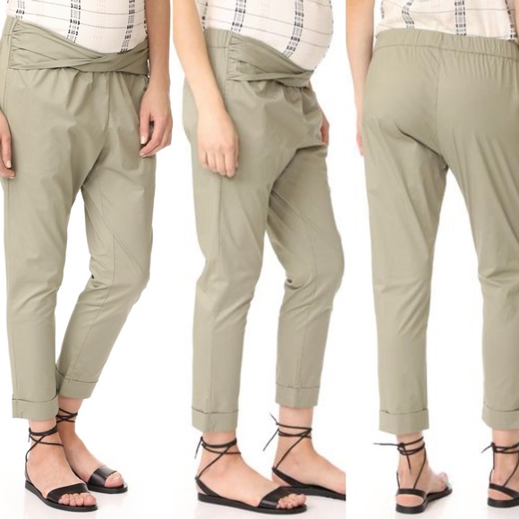Hatch The Ipek Maternity Cropped pants, khaki - Picture 4 of 15